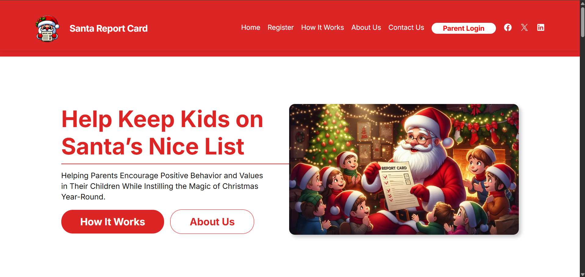 Santa Report Card Dashboard Screenshot